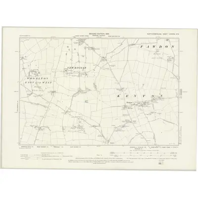 1894 Map of Northumberland LXXXVIII.SW, 1898 Print
