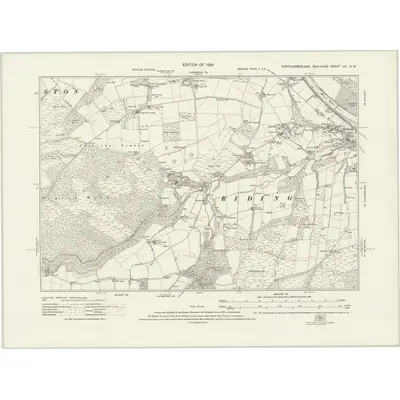 1920 Map of Northumberland nCI.NW, 1924 Print