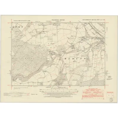 1946 Map of Northumberland nCI.NW, 1952 Print