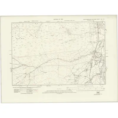 1919 Map of Northumberland nCIII.NE, 1926 Print