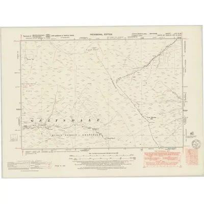 1948 Map of Northumberland nCIII.NW, 1951 Print