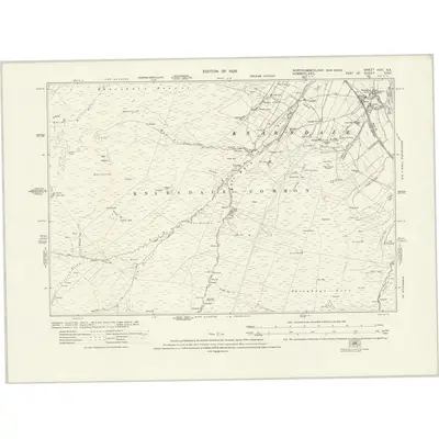 1895 Map of Northumberland nCIII.SE, 1926 Print