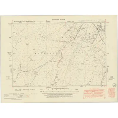 1948 Map of Northumberland nCIII.SE, 1952 Print