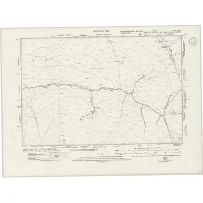 1895 Map of Northumberland nCIII.SW, 1948 Print