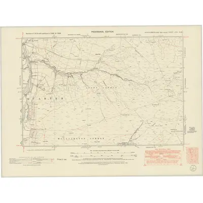 1948 Map of Northumberland nCIV.NW, 1951 Print