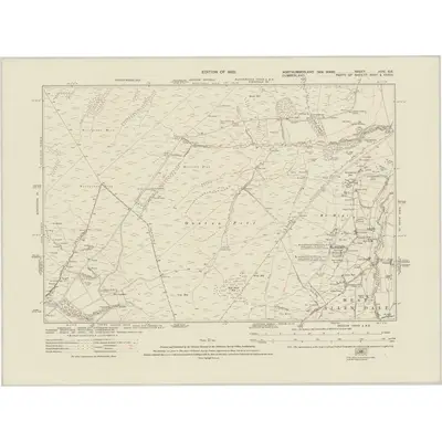 1919 Map of Northumberland nCIV.SE, 1925 Print