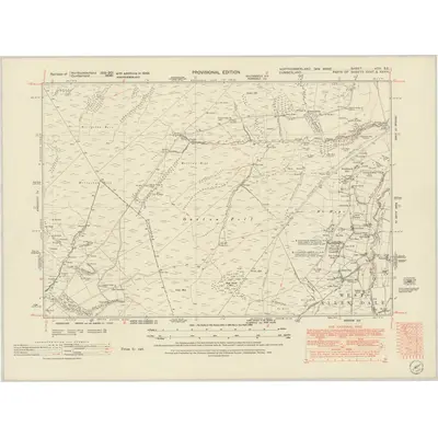 1948 Map of Northumberland nCIV.SE, 1952 Print