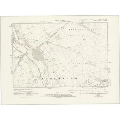 1919 Map of Northumberland nCIV.SW, 1925 Print