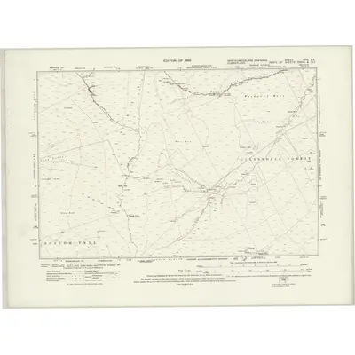 1895 Map of Northumberland nCIX.SE, 1926 Print