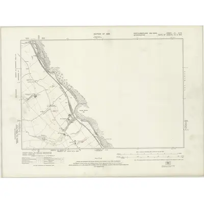 1922 Map of Northumberland nII.NW, 1926 Print