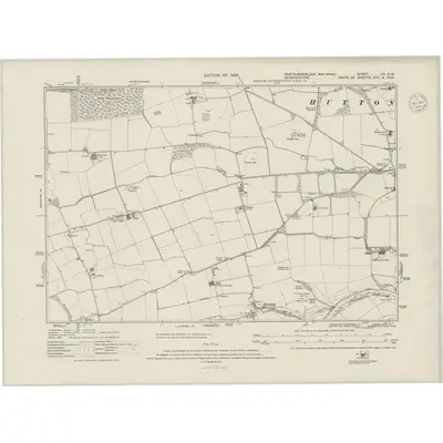 1922 Map of Northumberland nIII.NW, 1948 Print