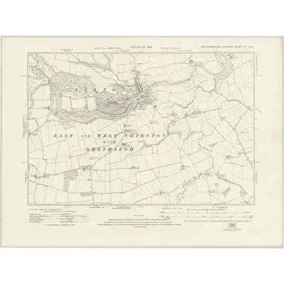 1921 Map of Northumberland nLI.NW, 1926 Print