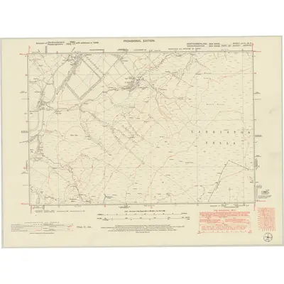 1949 Map of Northumberland nLIII.NE, 1951 Print