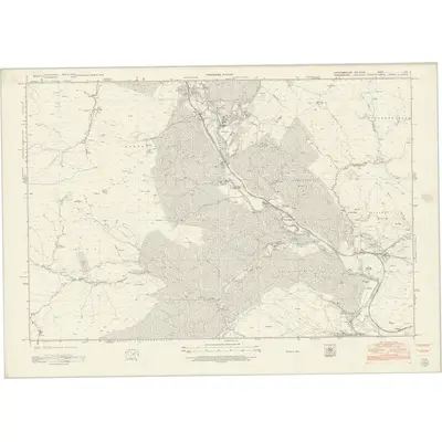 1945 Map of Northumberland nLIV, 1952 Print