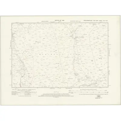 1896 Map of Northumberland nLVI.NW, 1925 Print