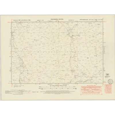 1948 Map of Northumberland nLVI.NW, 1951 Print