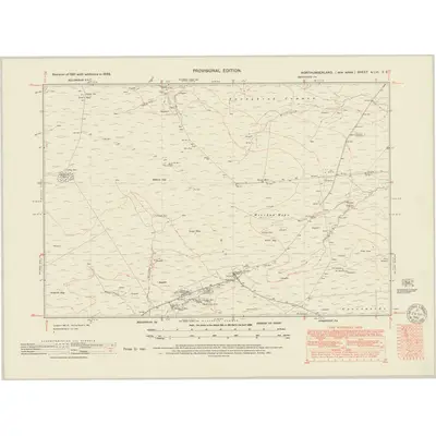 1948 Map of Northumberland nLVI.SE, 1951 Print