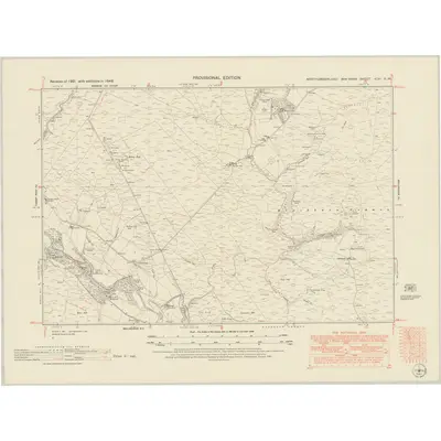 1948 Map of Northumberland nLVI.SW, 1951 Print
