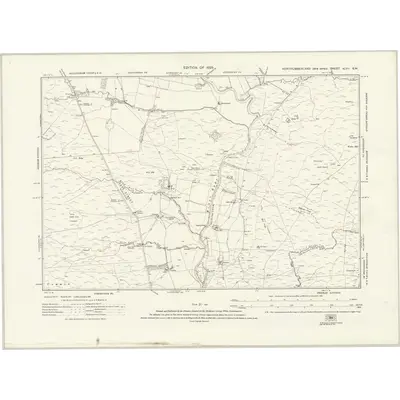 1921 Map of Northumberland nLVII.SW, 1925 Print