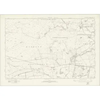 1921 Map of Northumberland nLVIII, 1925 Print