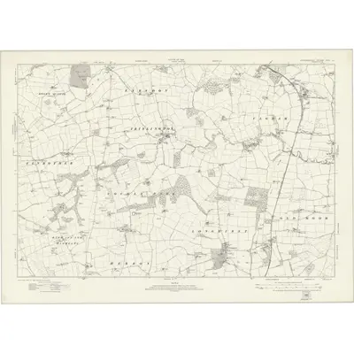 1921 Map of Northumberland nLX, 1924 Print