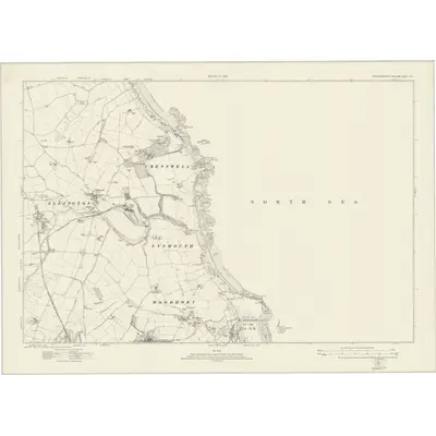 1921 Map of Northumberland nLXI, 1924 Print