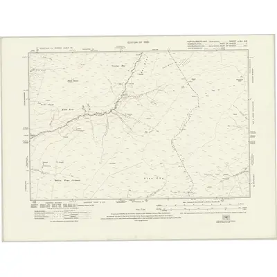 1895 Map of Northumberland nLXII.NE, 1926 Print