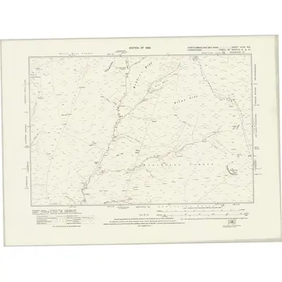 1895 Map of Northumberland nLXII.SE, 1926 Print