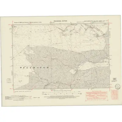 1948 Map of Northumberland nLXIII.NE, 1951 Print