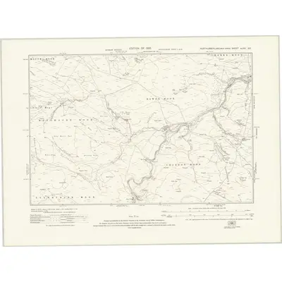 1920 Map of Northumberland nLXIV.SE, 1925 Print