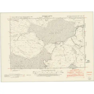 1948 Map of Northumberland nLXIV.SE, 1952 Print