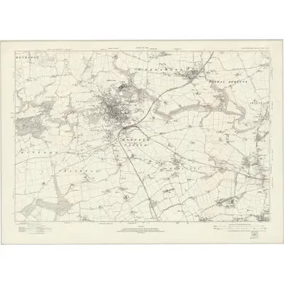1921 Map of Northumberland nLXIX, 1924 Print