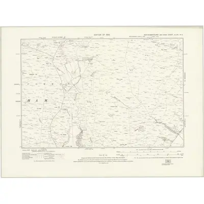 1921 Map of Northumberland nLXV.NE, 1925 Print