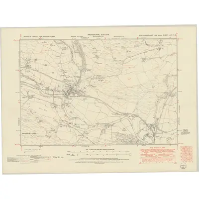 1948 Map of Northumberland nLXV.SE, 1952 Print