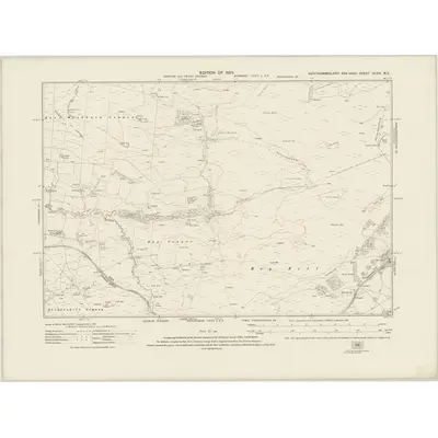 1921 Map of Northumberland nLXVI.NE, 1925 Print