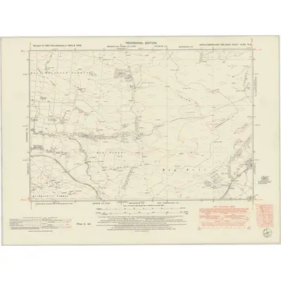 1948 Map of Northumberland nLXVI.NE, 1951 Print