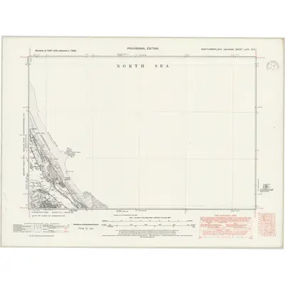 1938 Map of Northumberland nLXX.SE, 1947 Print