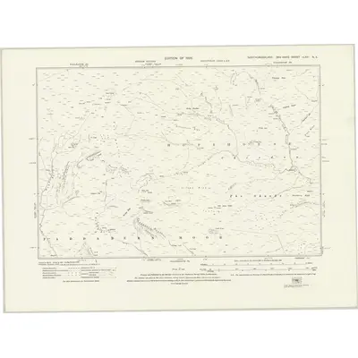 1895 Map of Northumberland nLXXI.NE, 1926 Print