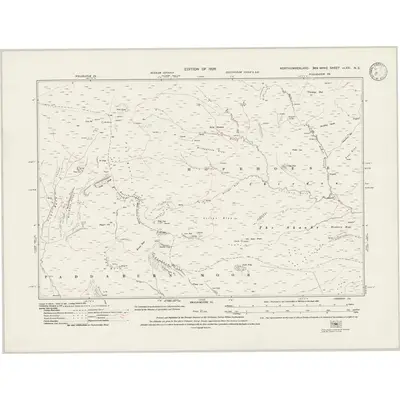 1895 Map of Northumberland nLXXI.NE, 1946 Print
