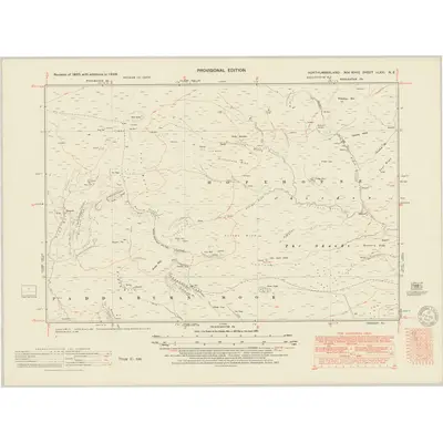 1948 Map of Northumberland nLXXI.NE, 1951 Print