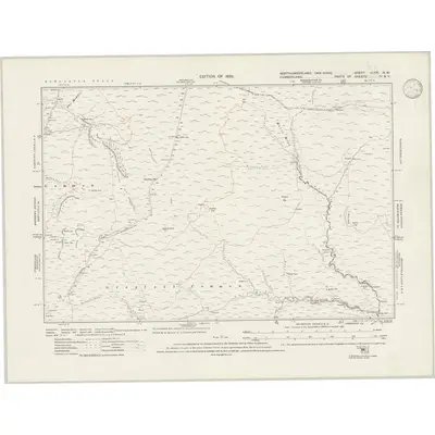 1895 Map of Northumberland nLXXI.NW, 1946 Print