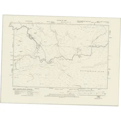 1895 Map of Northumberland nLXXI.SW & nLXXI.SE, 1926 Print