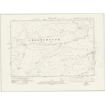 1895 Map of Northumberland nLXXII.NW, 1926 Print