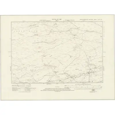 1920 Map of Northumberland nLXXII.SE, 1926 Print