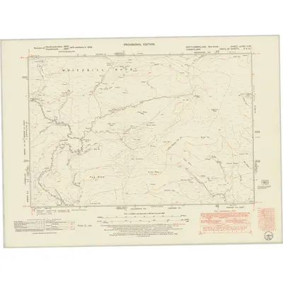 1946 Map of Northumberland nLXXII.SW, 1952 Print