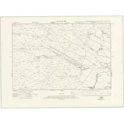 1920 Map of Northumberland nLXXIII.NW, 1925 Print