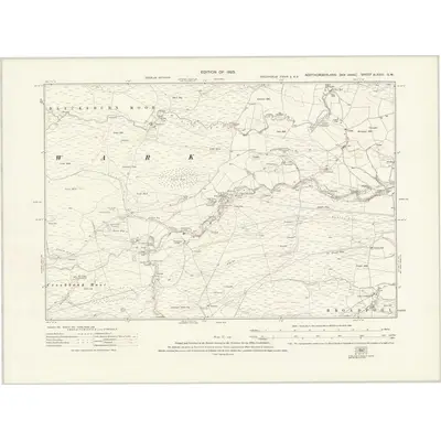 1920 Map of Northumberland nLXXIII.SW, 1925 Print