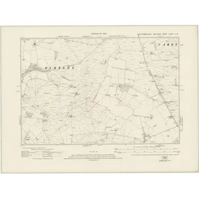 1920 Map of Northumberland nLXXIV.NW, 1925 Print