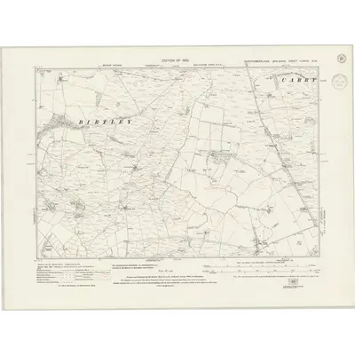 1920 Map of Northumberland nLXXIV.NW, 1942 Print