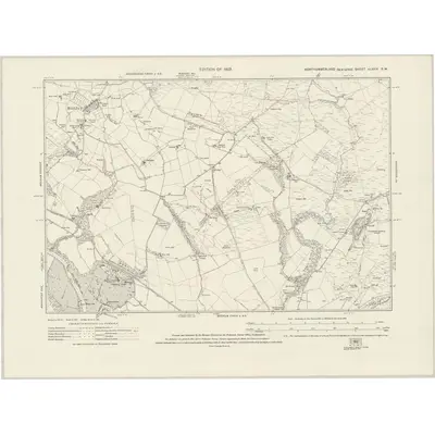 1920 Map of Northumberland nLXXIV.SW, 1925 Print